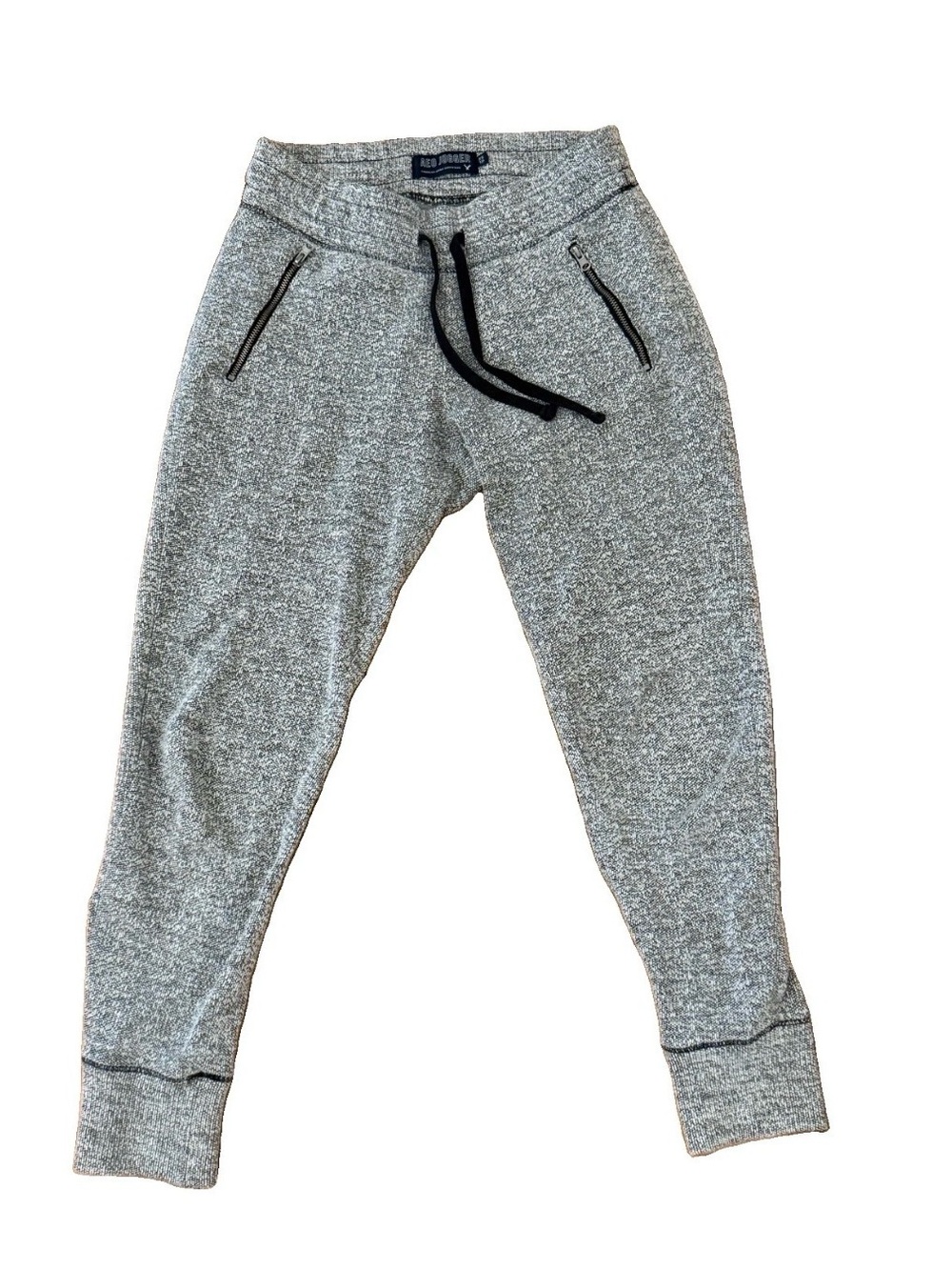 American Eagle AEO Light Grey Women Tappered  Drawstring Joggers Pants XS